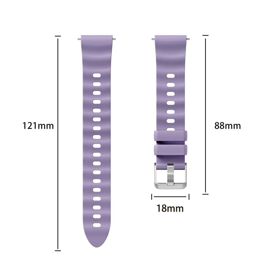18mm Silicone Strap for Garmin Venu 4 41mm 2S 3S Watchband for Garmin Forerunner 265S 255S Vivoactive 4S 3S Soft Bracelet Correa