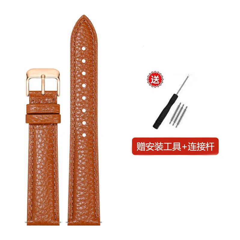 2025 genuine Leather watch strap  Accessories  wristband 10mm 12mm 14mm 16mm 18mm 20mm 22mm Genuine Leather   Strap with Tool